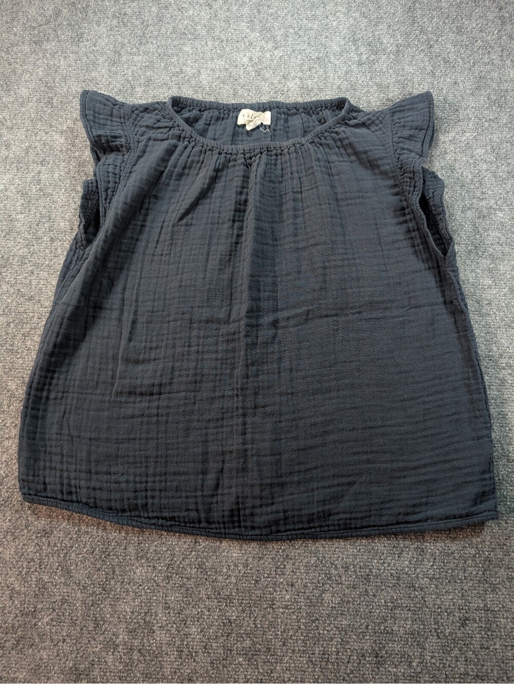 Velvet by Graham & Spencer Black Cotton Blouse Small